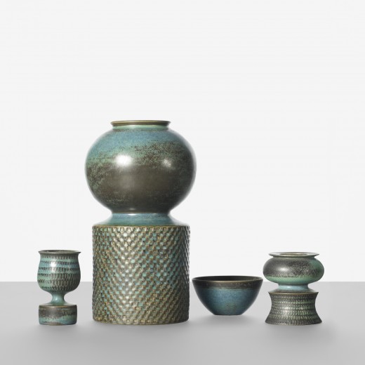 Stig Lindberg collection of four vessels Estimate- $5,000–7,000