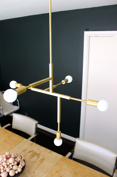 modfrugal DIY brass chandelier