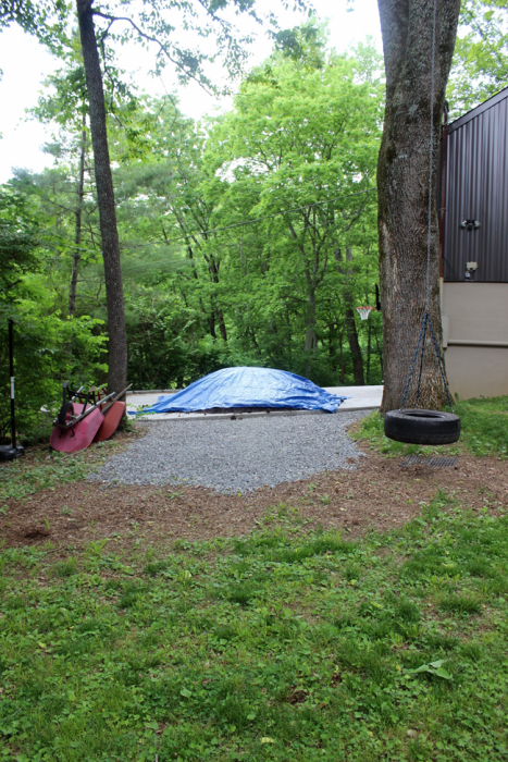 gravel down for permeable paver installation